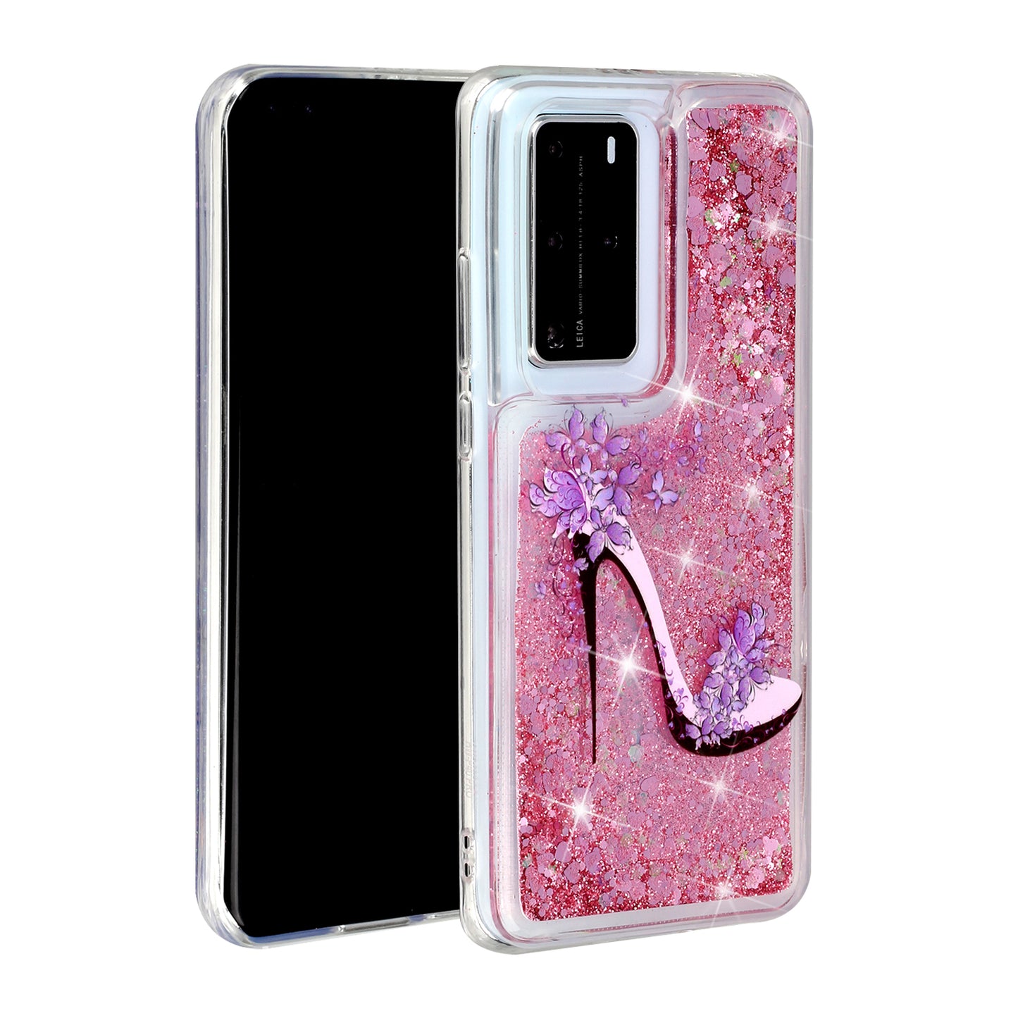 Pattern Printing Glitter Powder Quicksand TPU Back Shell for Huawei P40 Pro