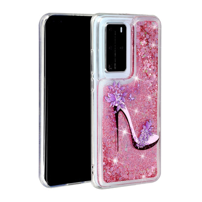 Pattern Printing Glitter Powder Quicksand TPU Back Shell for Huawei P40 Pro