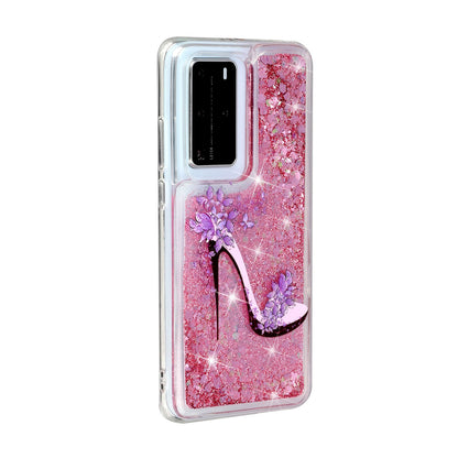Pattern Printing Glitter Powder Quicksand TPU Back Shell for Huawei P40 Pro