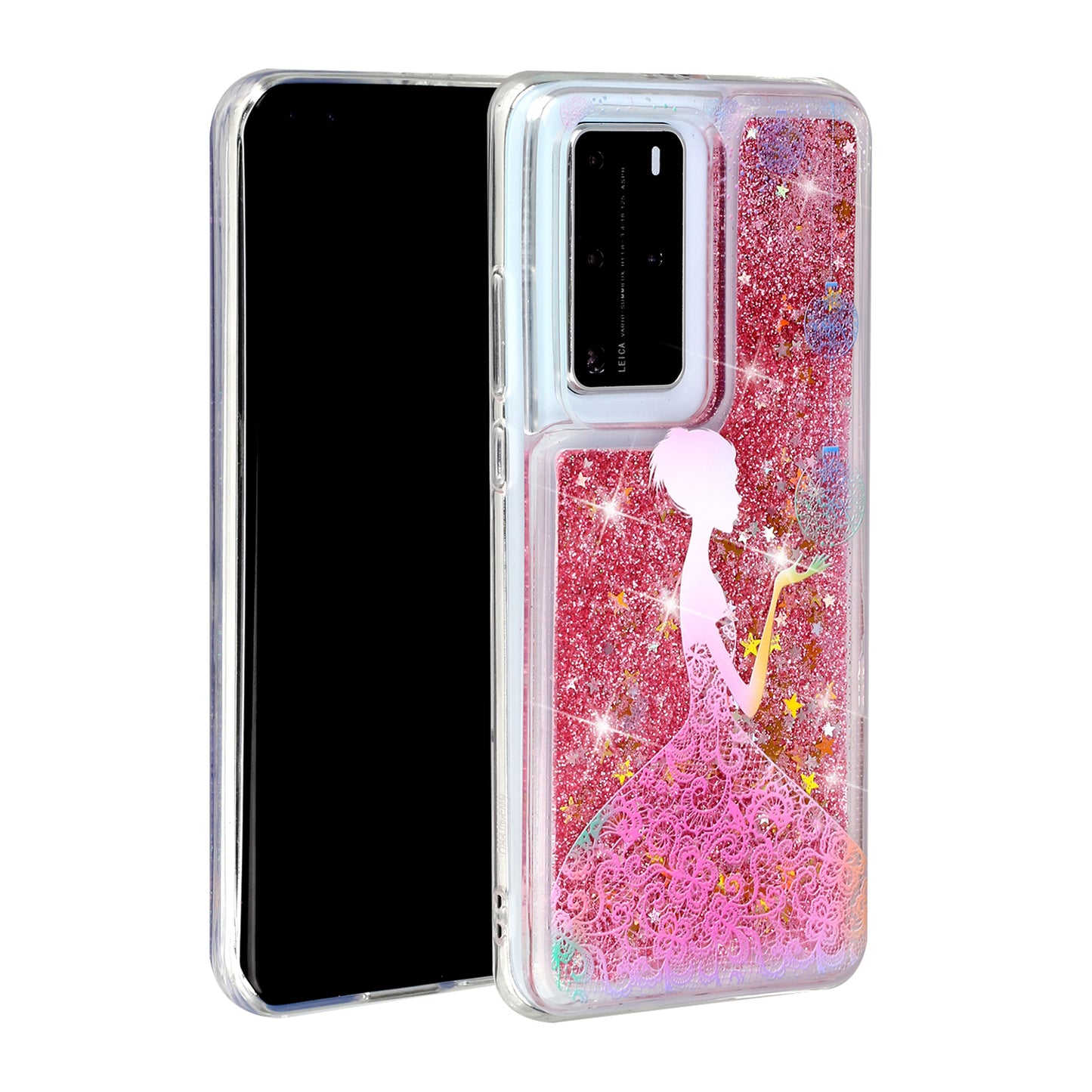 Pattern Printing Glitter Powder Quicksand TPU Back Shell for Huawei P40 Pro