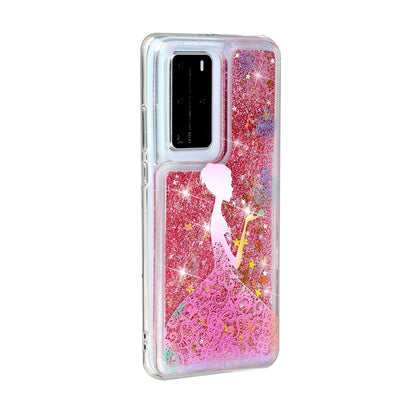 Pattern Printing Glitter Powder Quicksand TPU Back Shell for Huawei P40 Pro