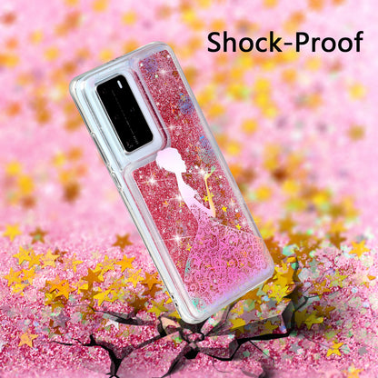 Pattern Printing Glitter Powder Quicksand TPU Back Shell for Huawei P40 Pro