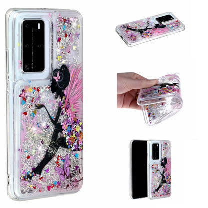 Pattern Printing Glitter Powder Quicksand TPU Back Shell for Huawei P40 Pro