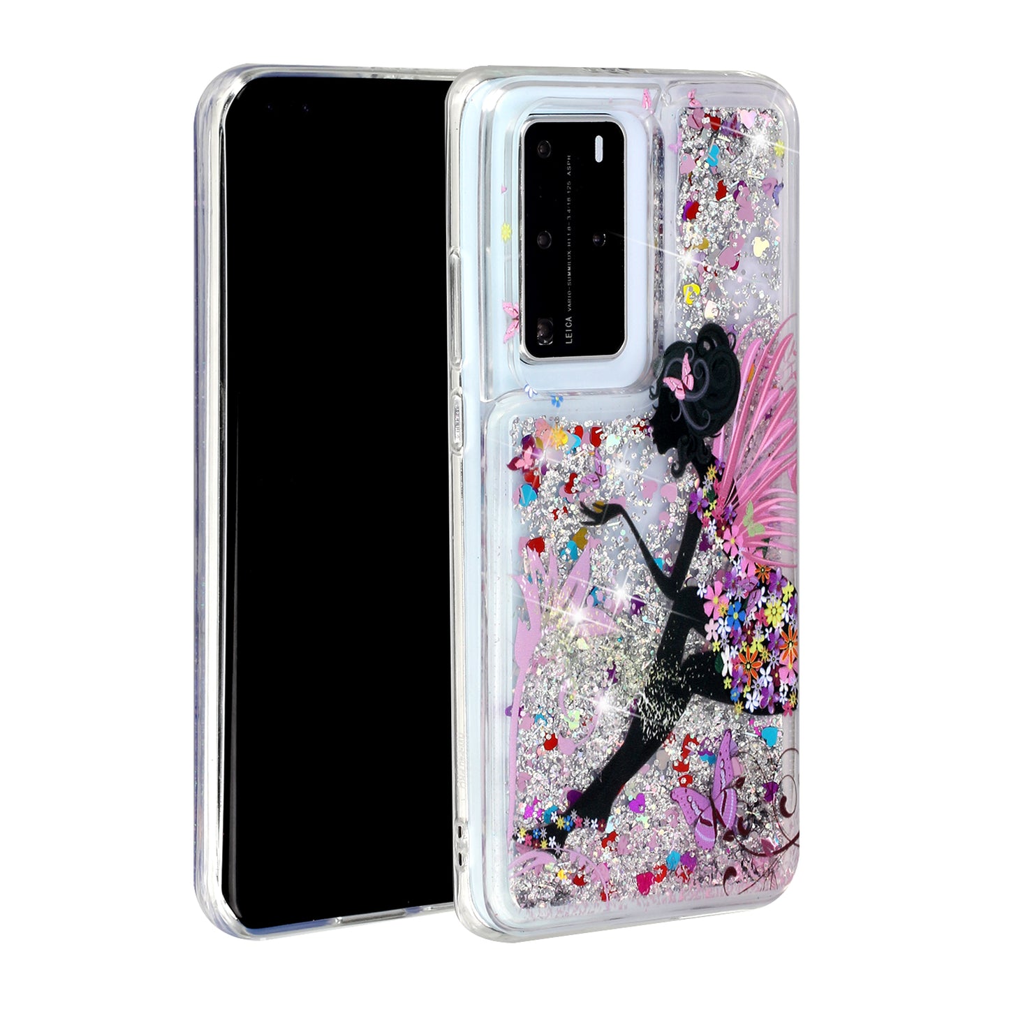 Pattern Printing Glitter Powder Quicksand TPU Back Shell for Huawei P40 Pro