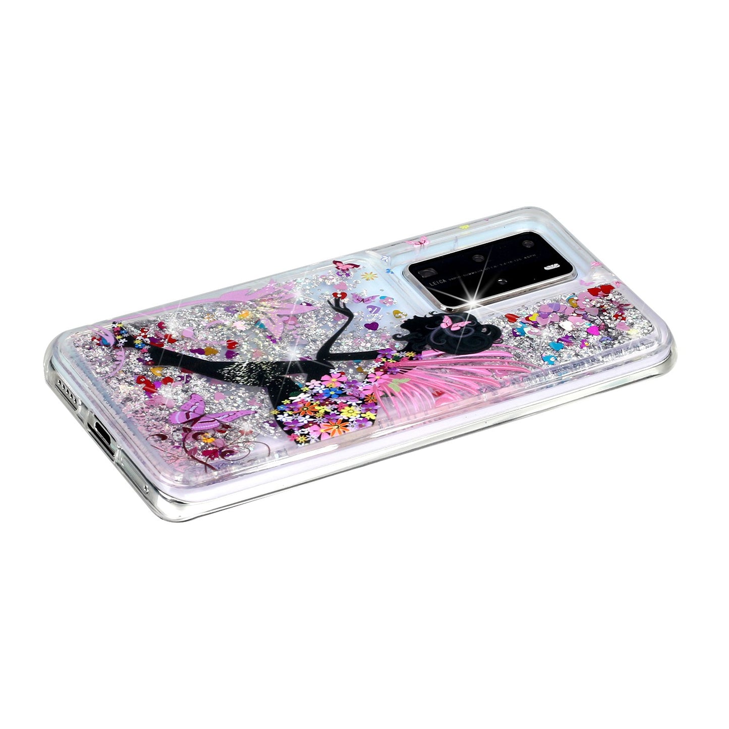 Pattern Printing Glitter Powder Quicksand TPU Back Shell for Huawei P40 Pro
