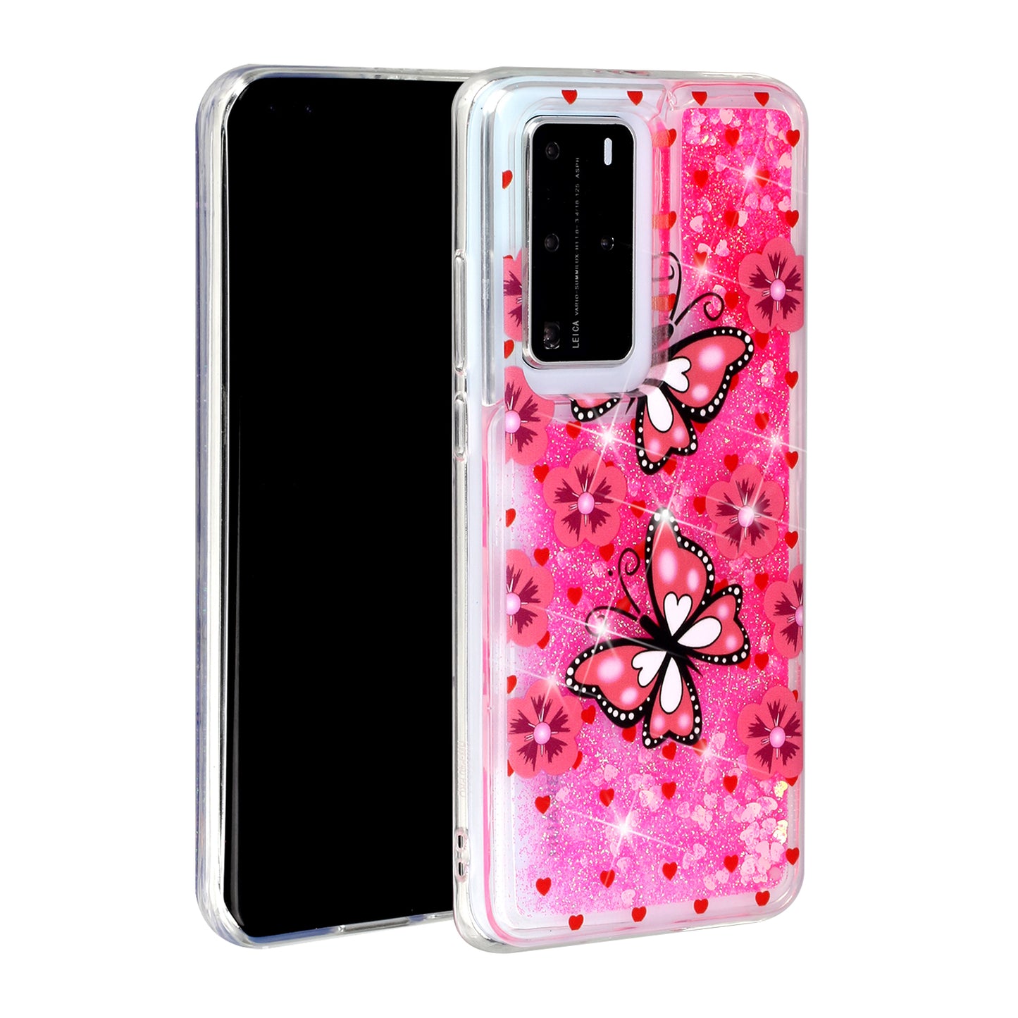 Pattern Printing Glitter Powder Quicksand TPU Back Shell for Huawei P40 Pro