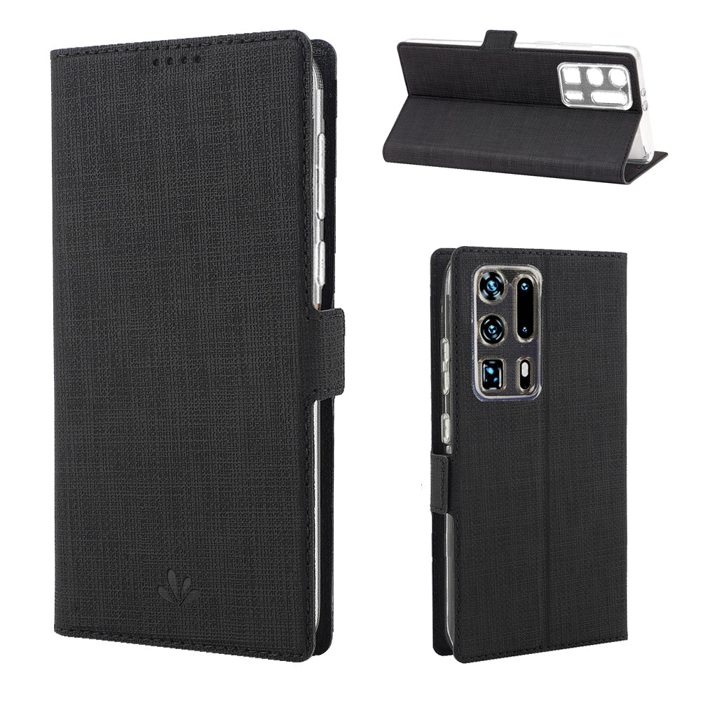 VILI DMK Cross Texture Double Magnetic Clasp Leather Wallet Stand Case for Huawei P40 Pro Plus