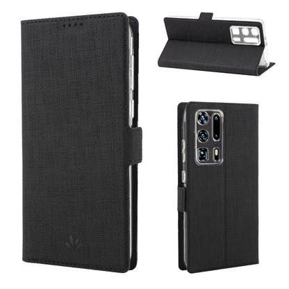 VILI DMK Cross Texture Double Magnetic Clasp Leather Wallet Stand Case for Huawei P40 Pro Plus