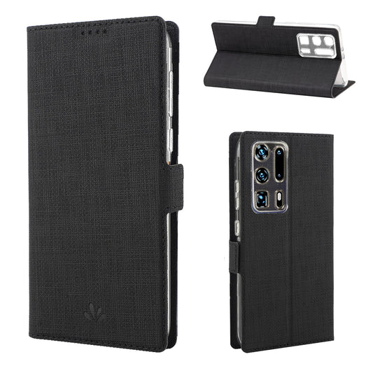 VILI DMK Cross Texture Double Magnetic Clasp Leather Wallet Stand Case for Huawei P40 Pro Plus