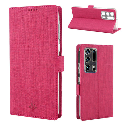 VILI DMK Cross Texture Double Magnetic Clasp Leather Wallet Stand Case for Huawei P40 Pro Plus