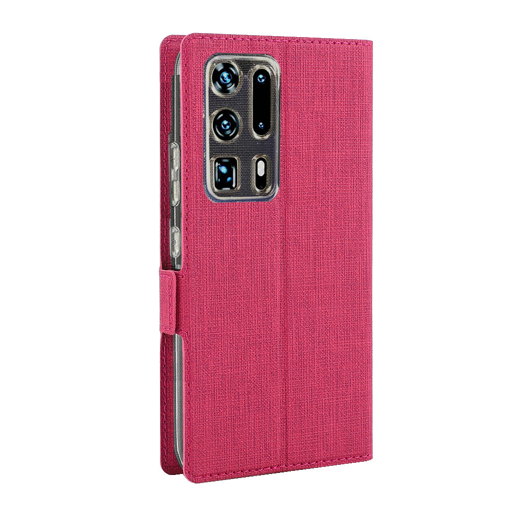 VILI DMK Cross Texture Double Magnetic Clasp Leather Wallet Stand Case for Huawei P40 Pro Plus