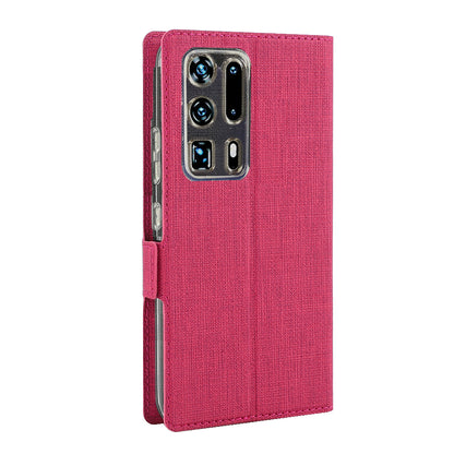 VILI DMK Cross Texture Double Magnetic Clasp Leather Wallet Stand Case for Huawei P40 Pro Plus