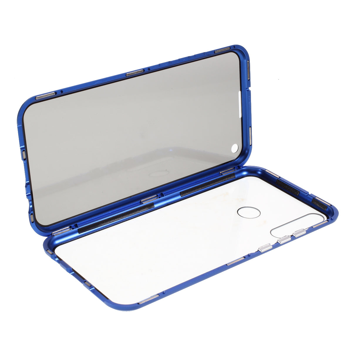 Detachable Magnetic Metal Frame + Protection Tempered Glass Anti-peep Cover for Huawei P40 lite E/Y7p/Honor 9C