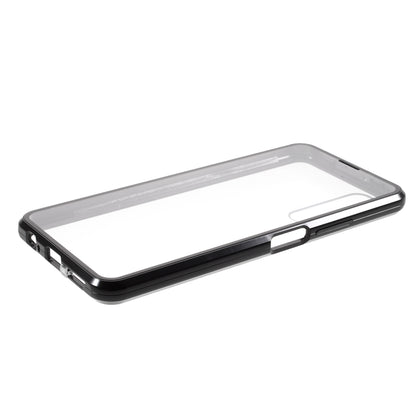 Ultra Clear Double-sided Tempered Glass + Metal Frame Magnetic All-around Protection Phone Case for Huawei P smart 2021 / Y7a