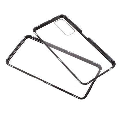 Ultra Clear Double-sided Tempered Glass + Metal Frame Magnetic All-around Protection Phone Case for Huawei P smart 2021 / Y7a