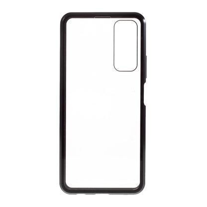 Ultra Clear Double-sided Tempered Glass + Metal Frame Magnetic All-around Protection Phone Case for Huawei P smart 2021 / Y7a