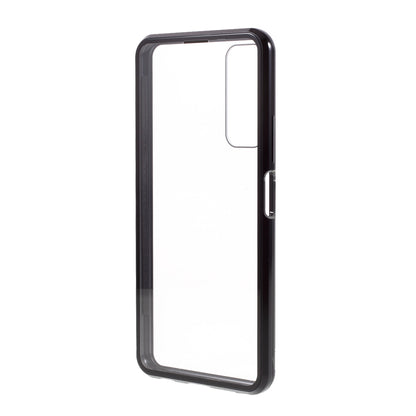 Ultra Clear Double-sided Tempered Glass + Metal Frame Magnetic All-around Protection Phone Case for Huawei P smart 2021 / Y7a