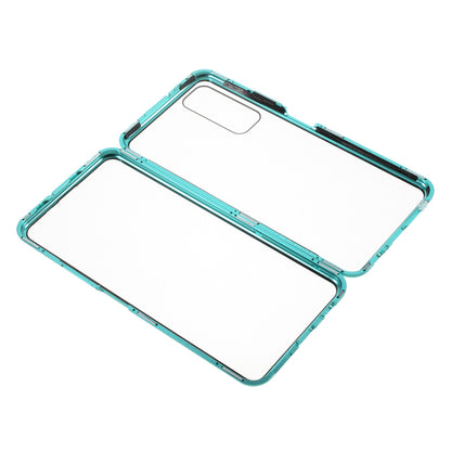 Ultra Clear Double-sided Tempered Glass + Metal Frame Magnetic All-around Protection Phone Case for Huawei P smart 2021 / Y7a