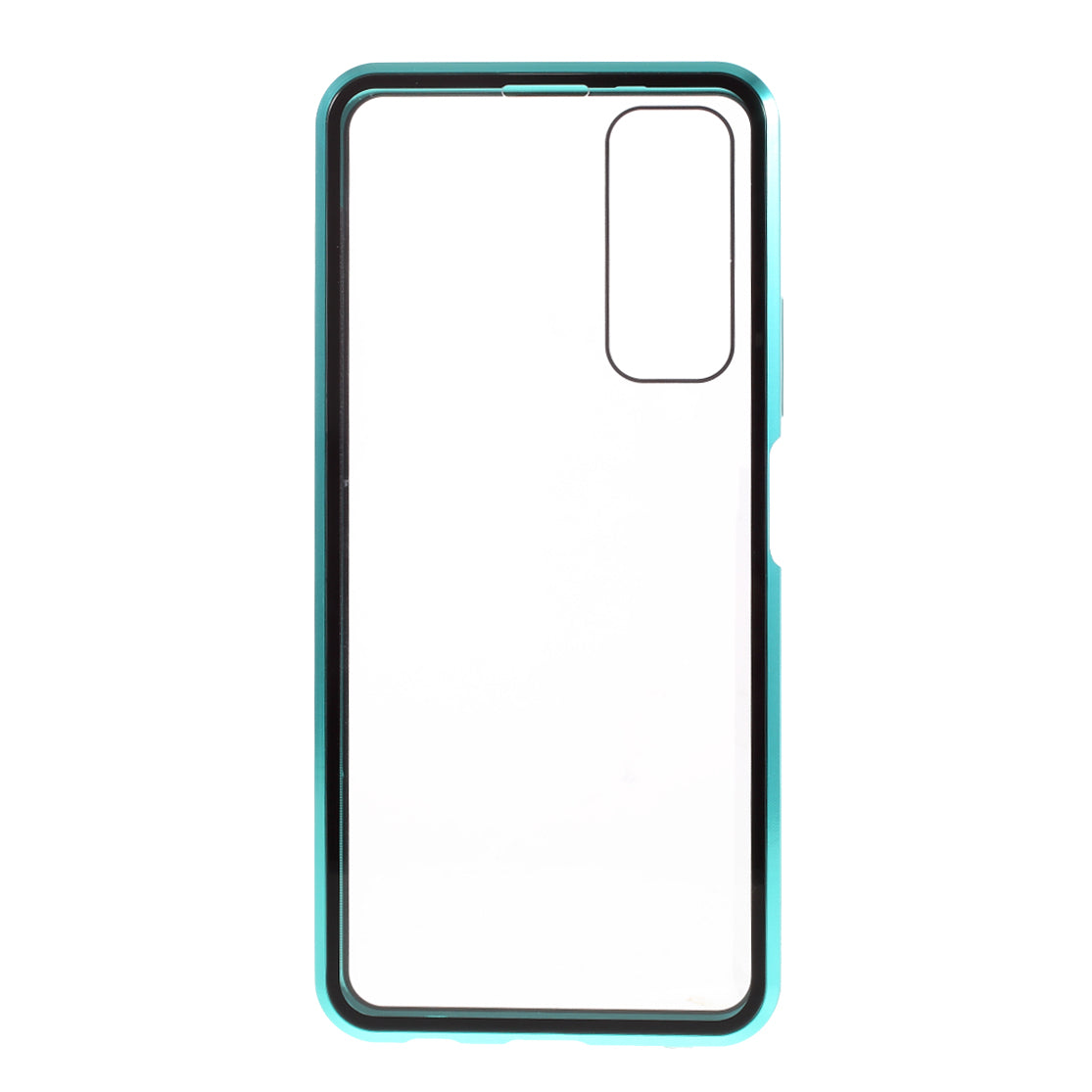 Ultra Clear Double-sided Tempered Glass + Metal Frame Magnetic All-around Protection Phone Case for Huawei P smart 2021 / Y7a