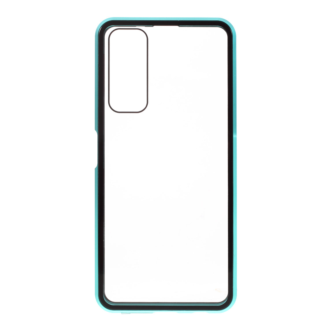 Ultra Clear Double-sided Tempered Glass + Metal Frame Magnetic All-around Protection Phone Case for Huawei P smart 2021 / Y7a