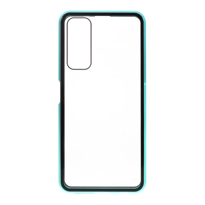 Ultra Clear Double-sided Tempered Glass + Metal Frame Magnetic All-around Protection Phone Case for Huawei P smart 2021 / Y7a
