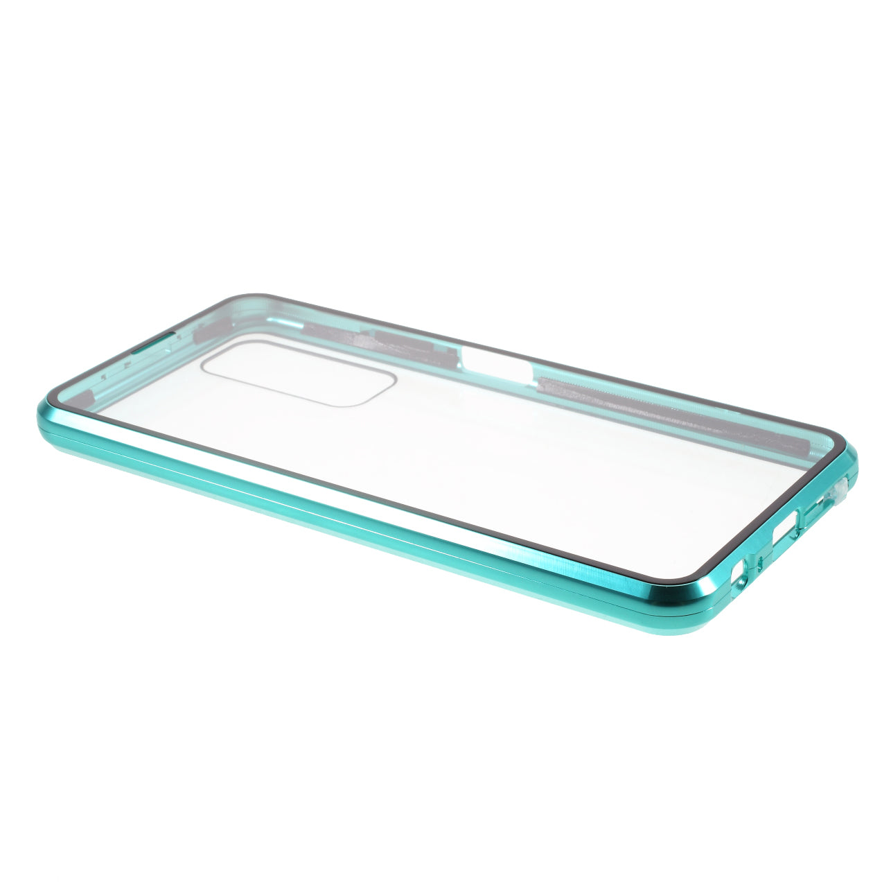 Ultra Clear Double-sided Tempered Glass + Metal Frame Magnetic All-around Protection Phone Case for Huawei P smart 2021 / Y7a