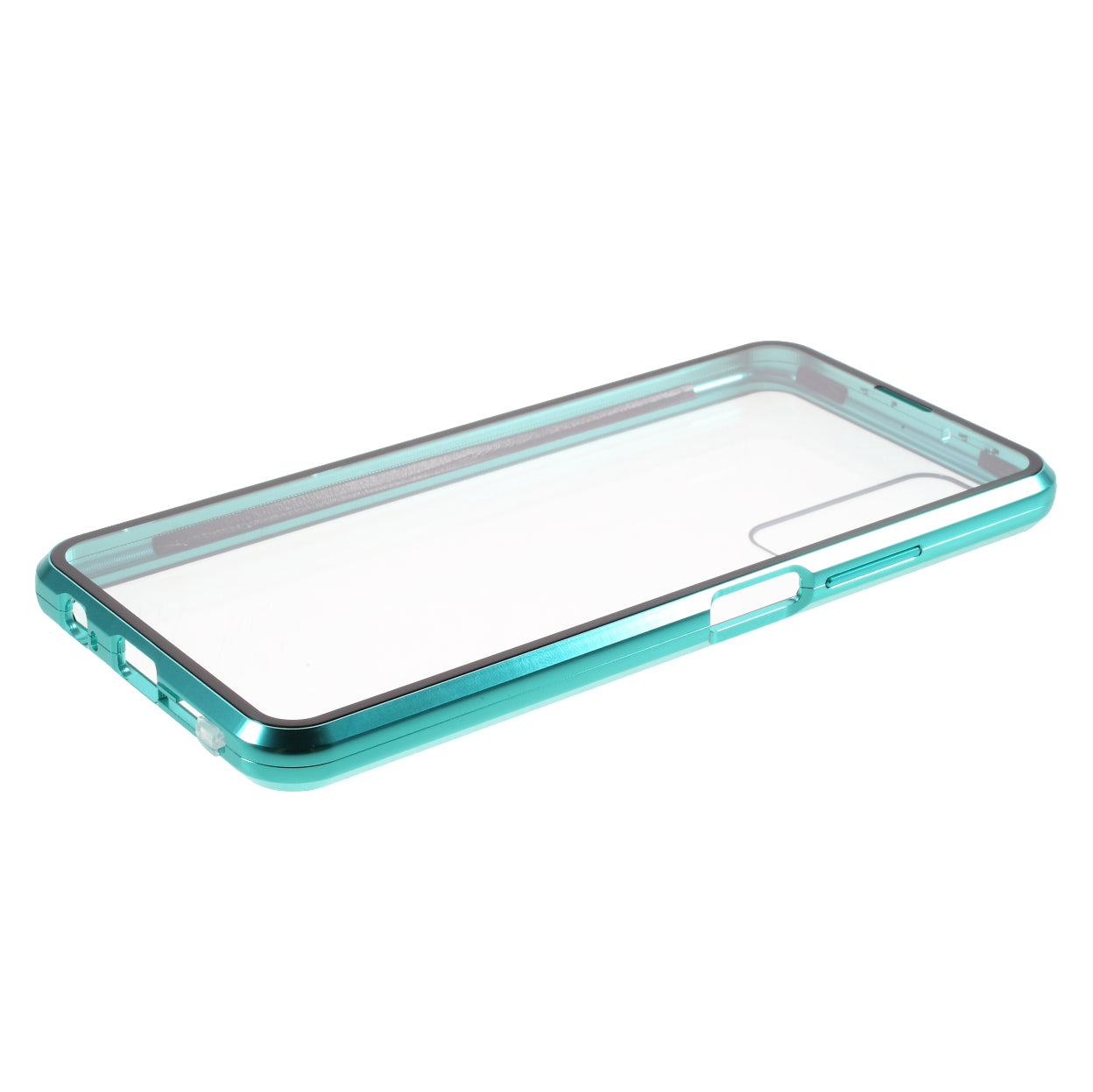 Ultra Clear Double-sided Tempered Glass + Metal Frame Magnetic All-around Protection Phone Case for Huawei P smart 2021 / Y7a