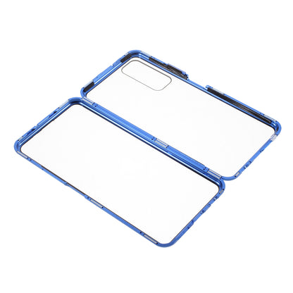 Ultra Clear Double-sided Tempered Glass + Metal Frame Magnetic All-around Protection Phone Case for Huawei P smart 2021 / Y7a
