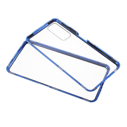 Ultra Clear Double-sided Tempered Glass + Metal Frame Magnetic All-around Protection Phone Case for Huawei P smart 2021 / Y7a