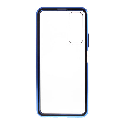 Ultra Clear Double-sided Tempered Glass + Metal Frame Magnetic All-around Protection Phone Case for Huawei P smart 2021 / Y7a
