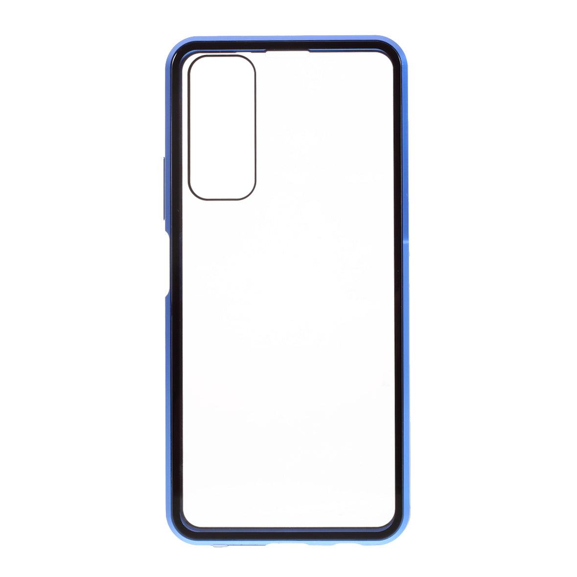 Ultra Clear Double-sided Tempered Glass + Metal Frame Magnetic All-around Protection Phone Case for Huawei P smart 2021 / Y7a