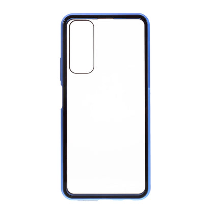 Ultra Clear Double-sided Tempered Glass + Metal Frame Magnetic All-around Protection Phone Case for Huawei P smart 2021 / Y7a