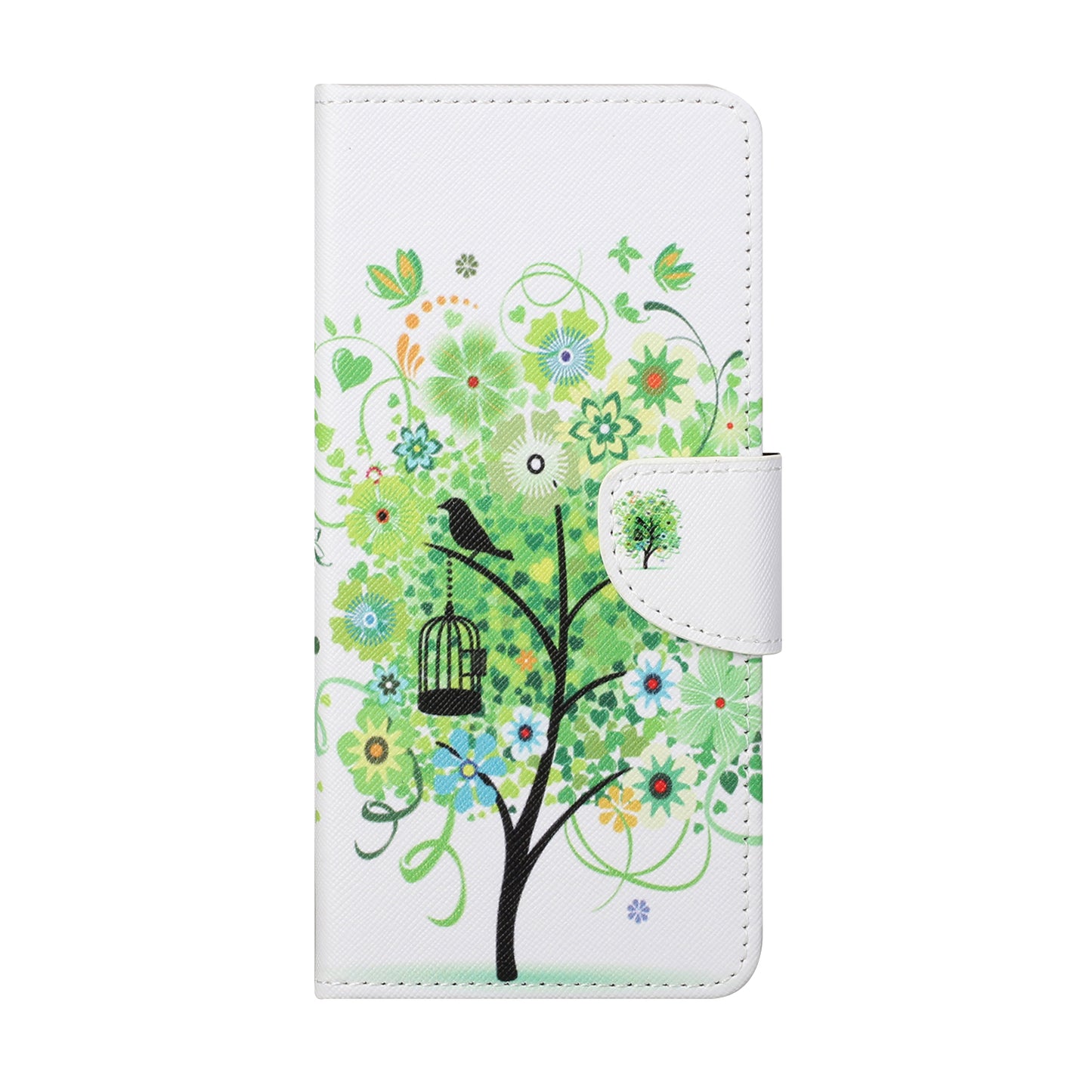 Pattern Printing Cross Texture Leather Wallet Phone Stand Protective Case for Honor 10X Lite