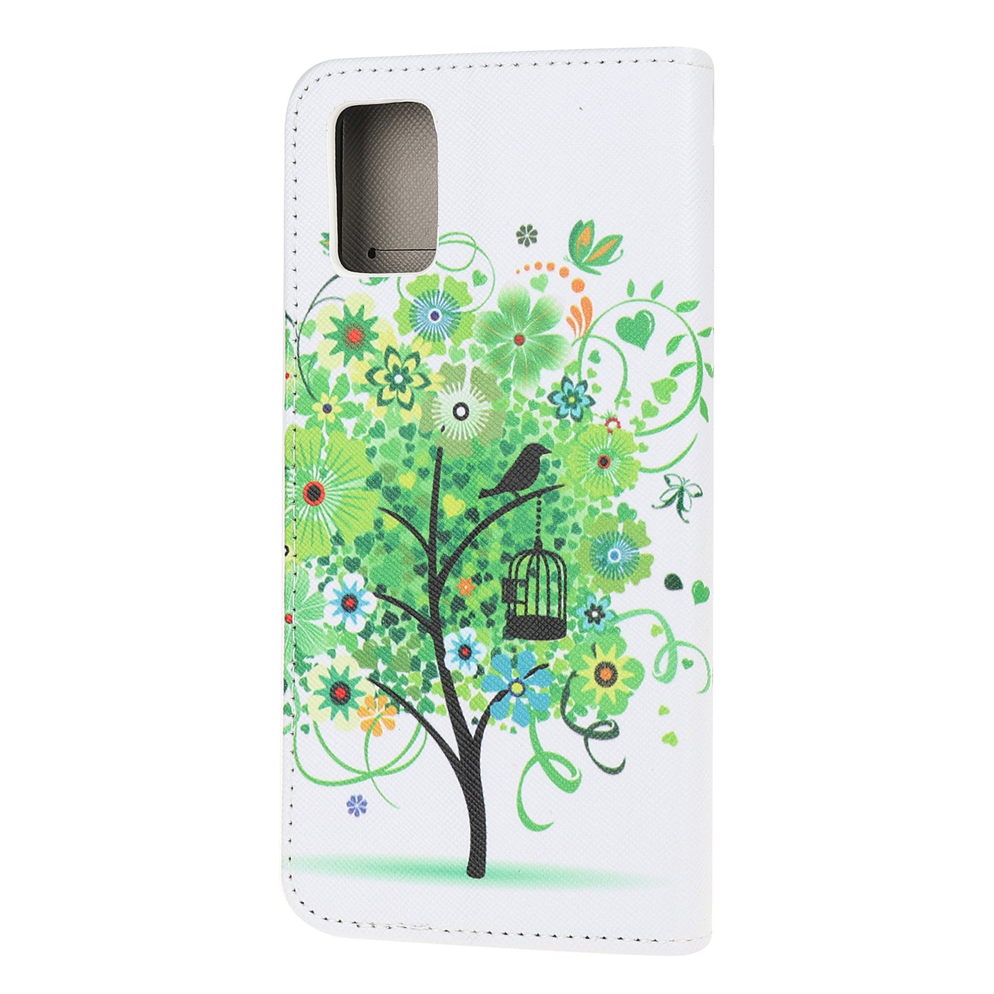 Pattern Printing Cross Texture Leather Wallet Phone Stand Protective Case for Honor 10X Lite