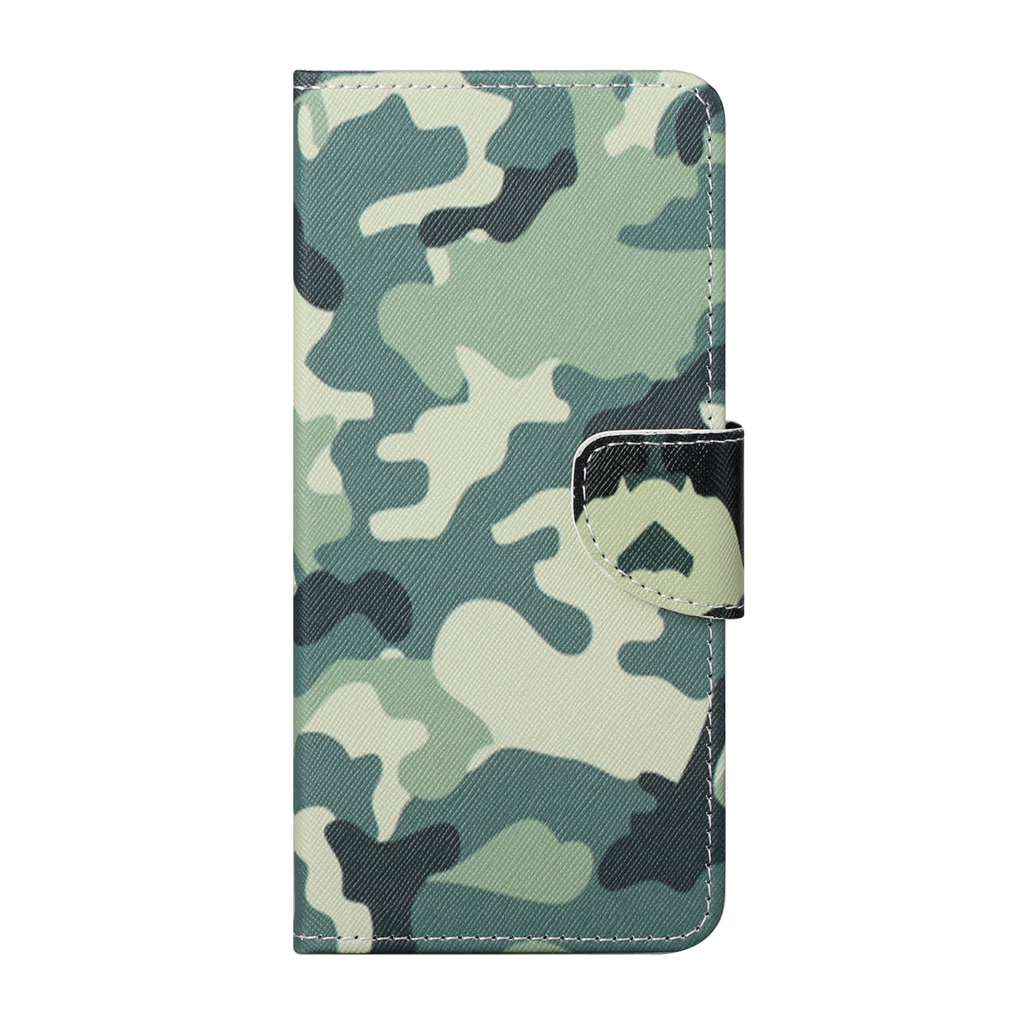 Pattern Printing Cross Texture Leather Wallet Phone Stand Protective Case for Honor 10X Lite