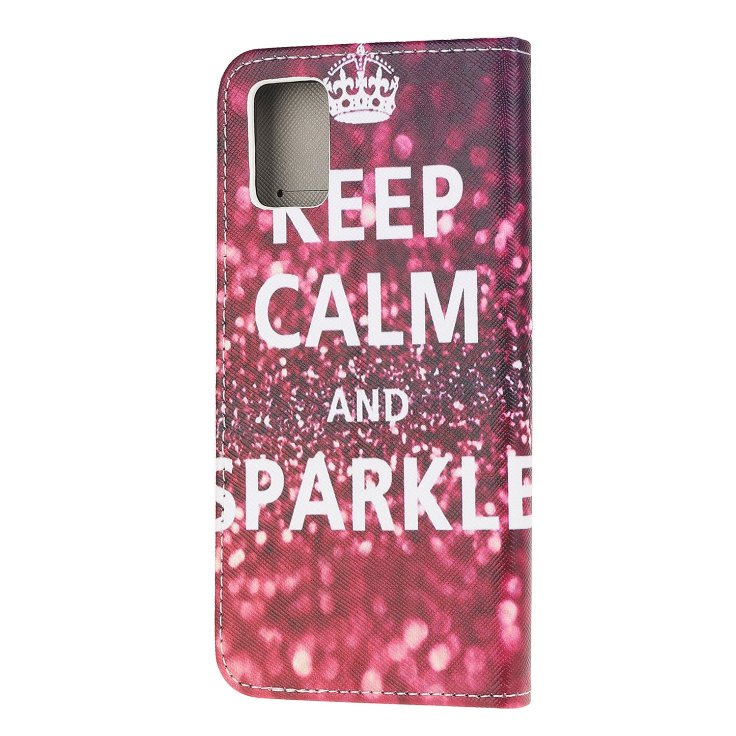 Pattern Printing Cross Texture Leather Wallet Phone Stand Protective Case for Honor 10X Lite