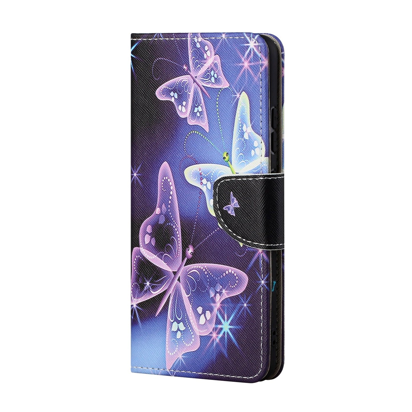Pattern Printing Cross Texture Leather Wallet Phone Stand Protective Case for Honor 10X Lite