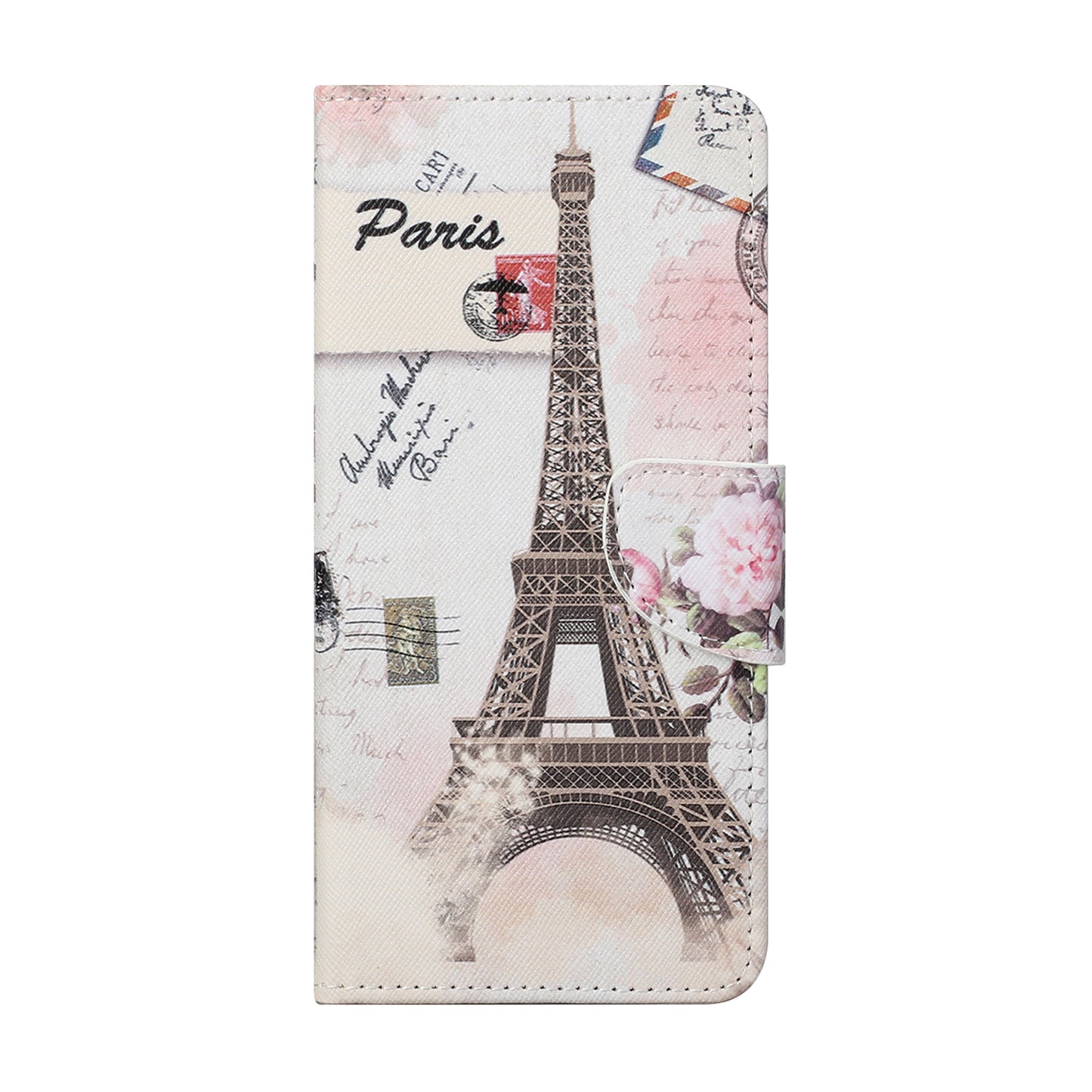 Pattern Printing Cross Texture Leather Wallet Phone Stand Protective Case for Honor 10X Lite