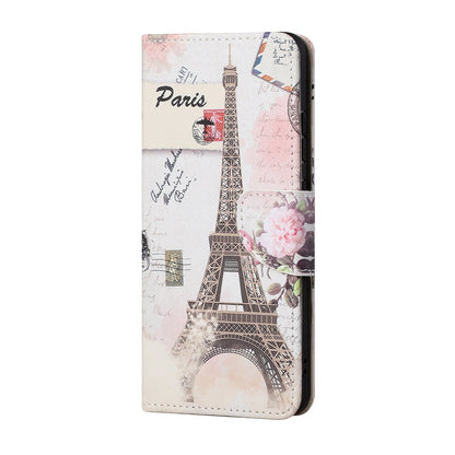 Pattern Printing Cross Texture Leather Wallet Phone Stand Protective Case for Honor 10X Lite