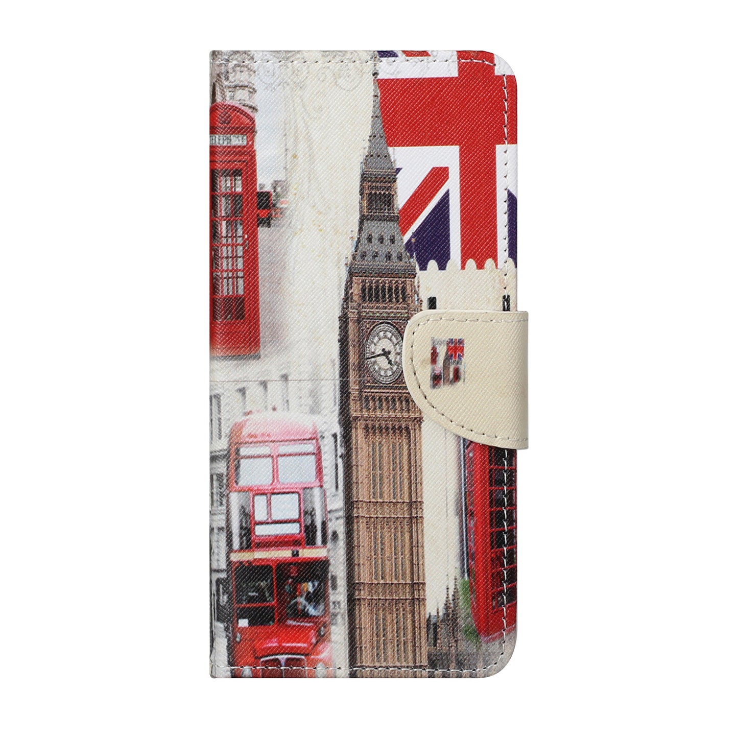 Pattern Printing Cross Texture Leather Wallet Phone Stand Protective Case for Honor 10X Lite