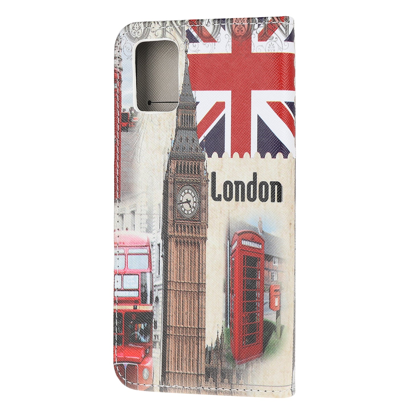 Pattern Printing Cross Texture Leather Wallet Phone Stand Protective Case for Honor 10X Lite