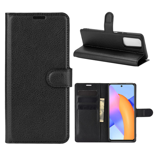Litchi Grain Wallet Style Case for Honor 10X Lite Stand Leather Protector Shell