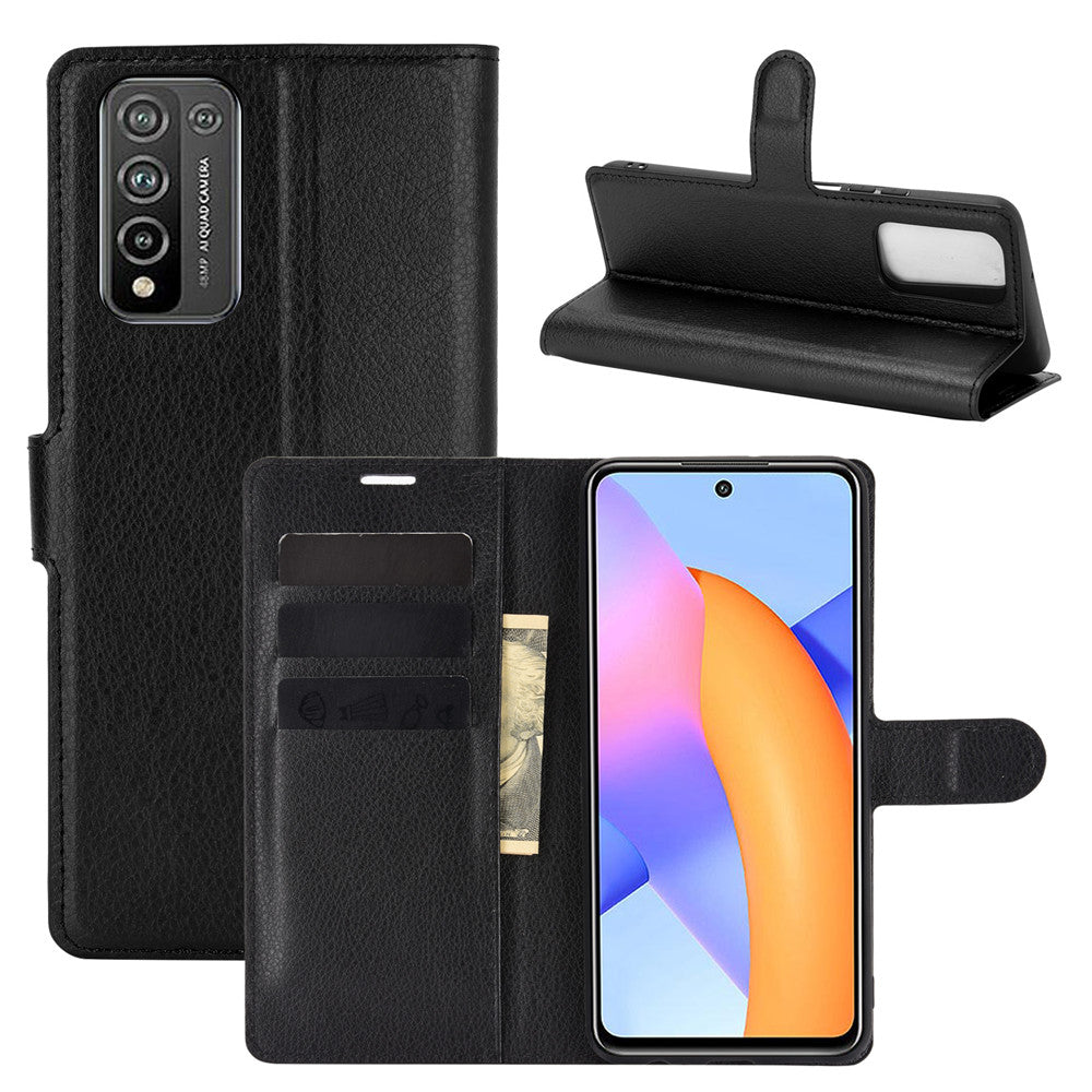 Litchi Grain Wallet Style Case for Honor 10X Lite Stand Leather Protector Shell