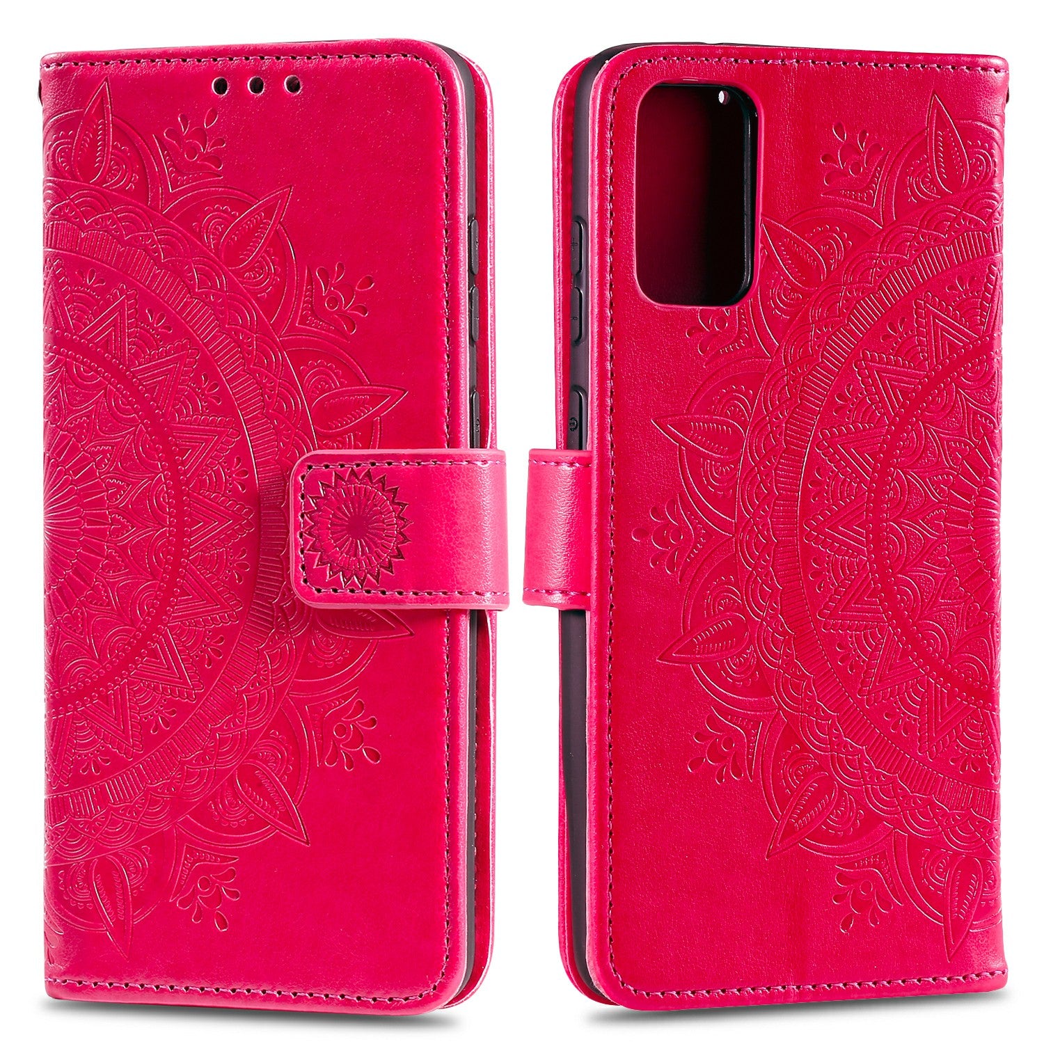 Imprinted Mandala Flower Wallet Leather Case with Strap for Honor 10X Lite