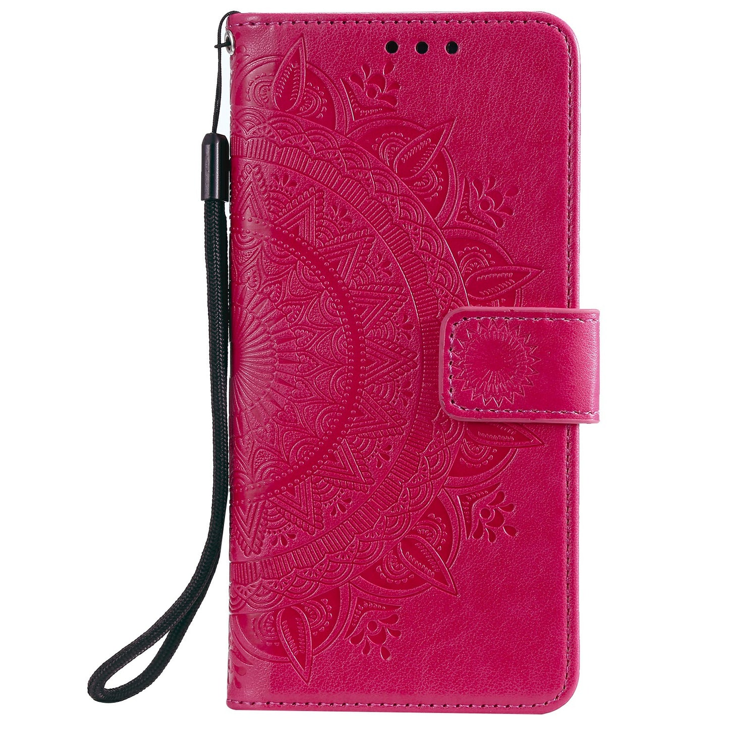 Imprinted Mandala Flower Wallet Leather Case with Strap for Honor 10X Lite