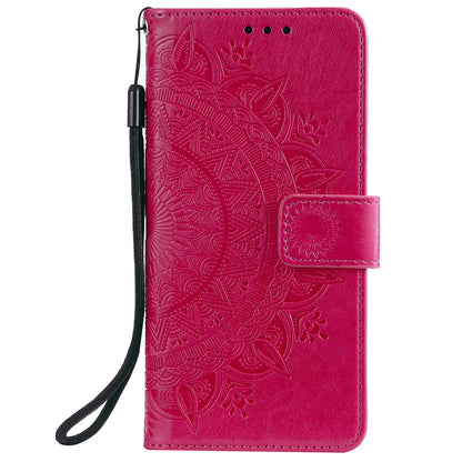 Imprinted Mandala Flower Wallet Leather Case with Strap for Honor 10X Lite