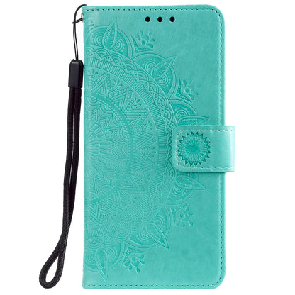 Imprinted Mandala Flower Wallet Leather Case with Strap for Honor 10X Lite
