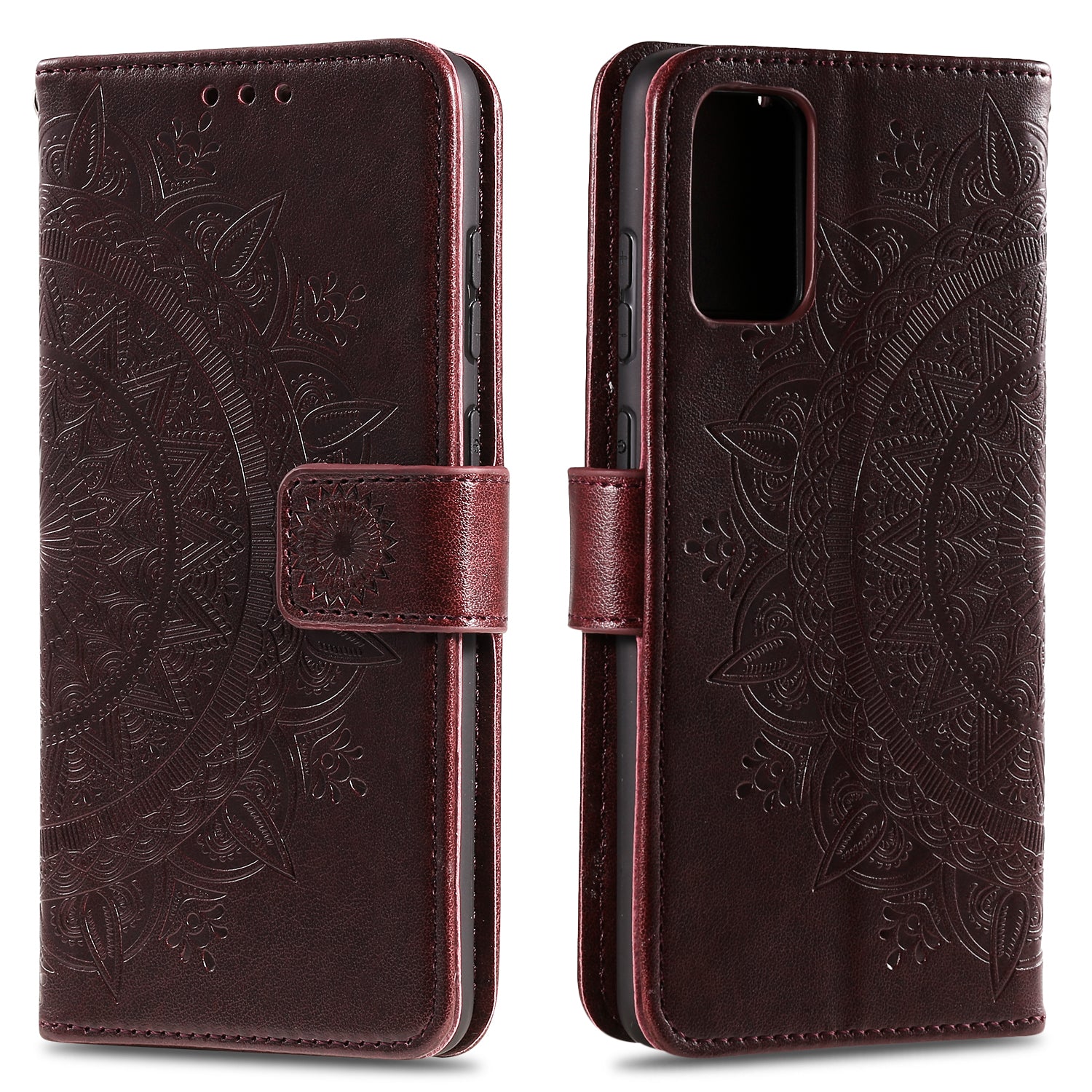Imprinted Mandala Flower Wallet Leather Case with Strap for Honor 10X Lite