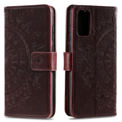 Imprinted Mandala Flower Wallet Leather Case with Strap for Honor 10X Lite