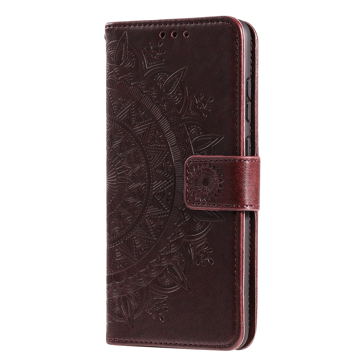 Imprinted Mandala Flower Wallet Leather Case with Strap for Honor 10X Lite